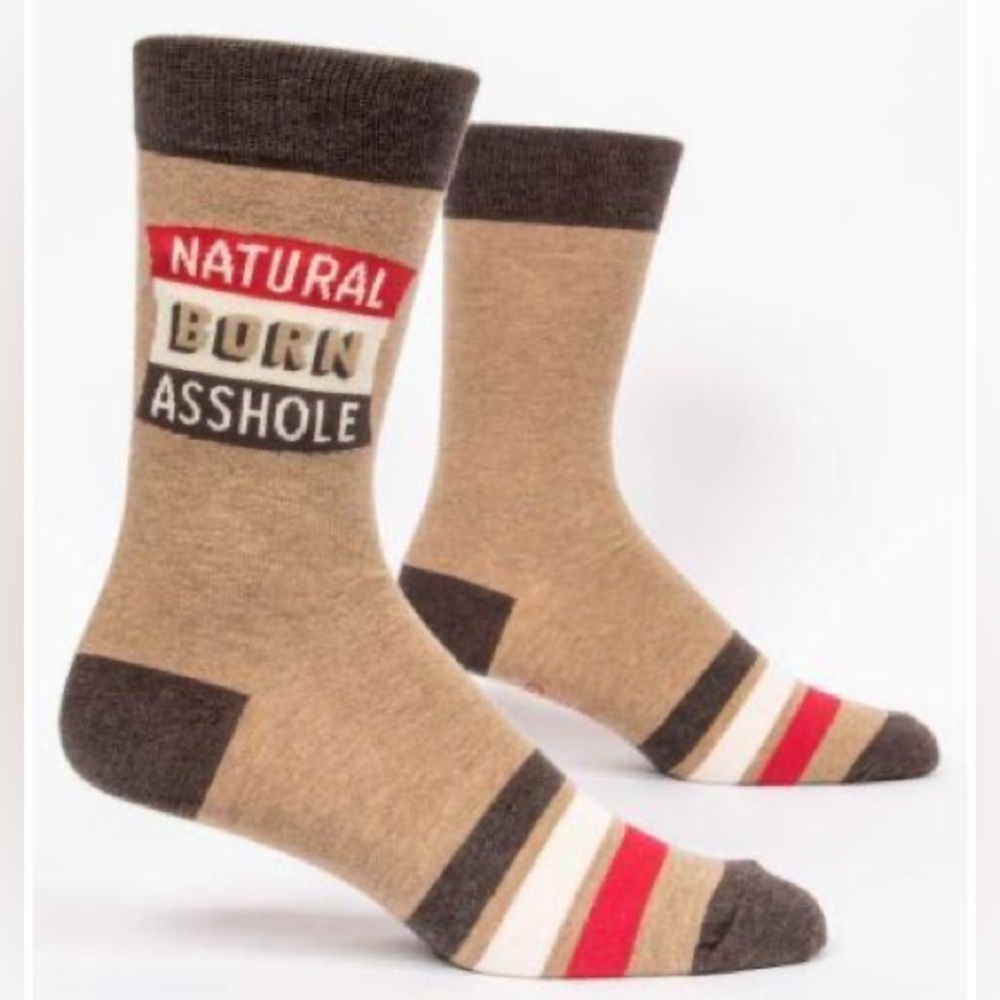 Blue Q - Natural Born A$$hole - Crew Socks